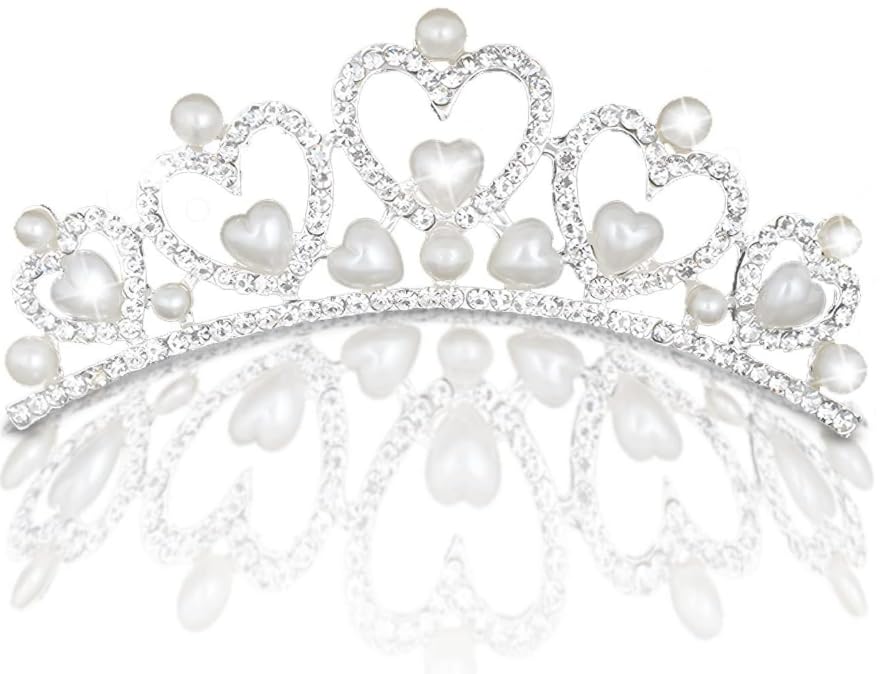 Women's Pearl Hairband Headpiece, Heart Hairpin, Wedding Hair Accessory, hdd06