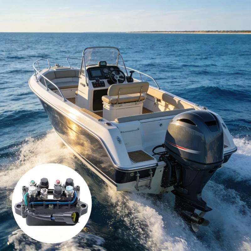 High Quality Angle Trim Control For Boat Outboards Protected 3 Terminal Design ABS Metal Build 12V Electrical Part