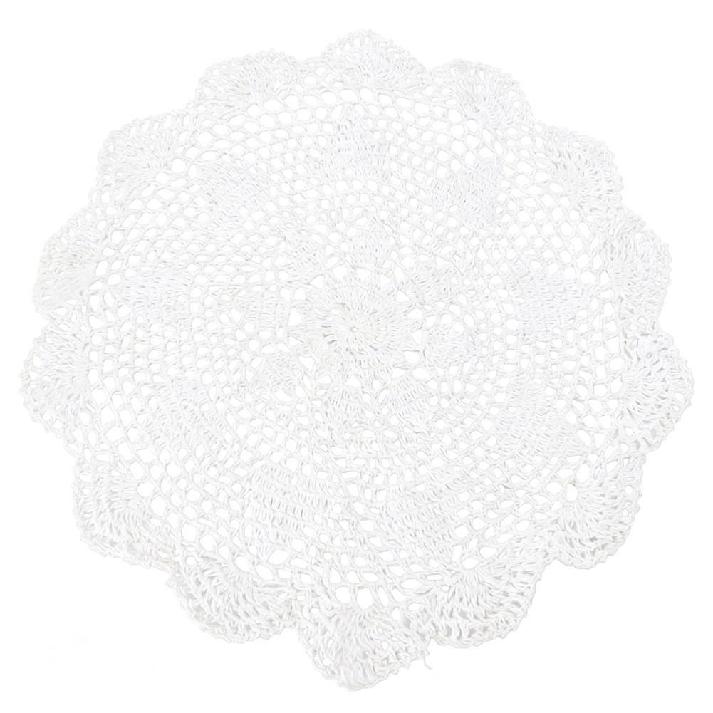 25cm Diameter Crochet Mats Lace Table Cloth Vintage Doily 30cm Diameter