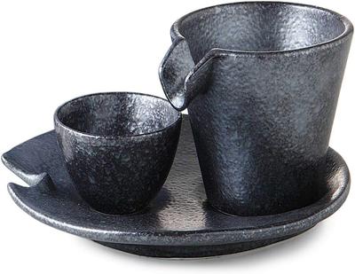 Setomonohonpo Silver Black Shizuru Cold Sake Set