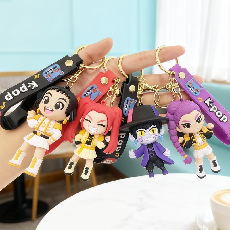 Keychain Cute Anime Rumi Mira Backpack Pendant Keyring Cute Pendant Hanging Charms Fans Birthday Party Gift