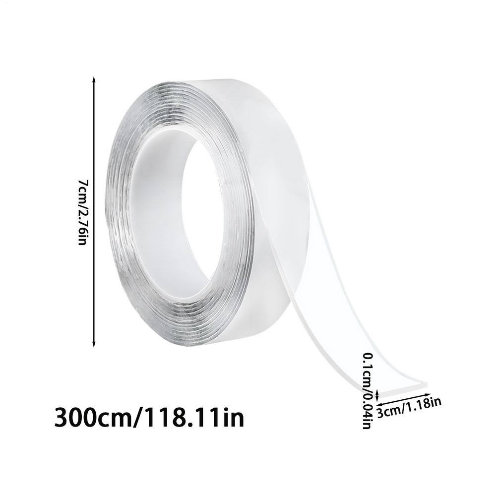 Heavy Duty Double Sided Tape 10Ft Clear Strong Adhesive Removable for Wall Posters Carpet Home Pictures Crafts Frame