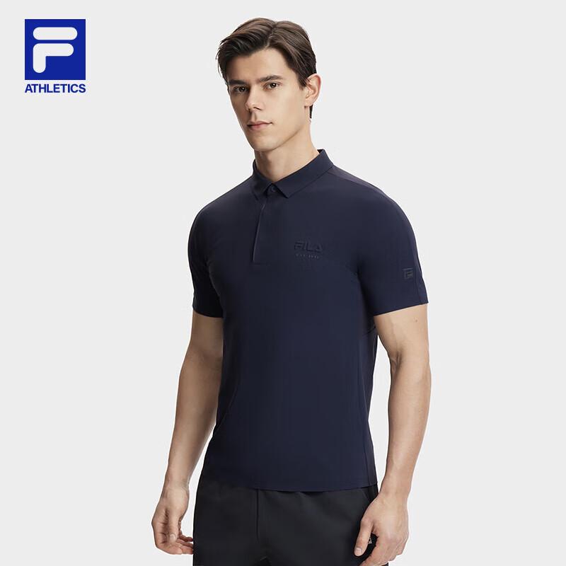 

FILA Men s Knit Short Sleeve Polo Tennis Shirt L
