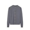 Spring & Autumn Embroidered Knit Cardigan - Round Neck, Long Sleeve, Perfect for Middle-Aged & Elderly Women's Outerwear