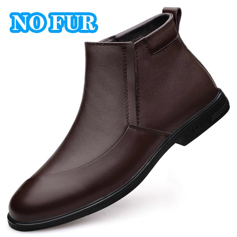 High Quality Chelsea Boots for Men Handmade Genuine Leather Mens Ankle Boots Business Slip-On Mens Business High Top Shoes Botas