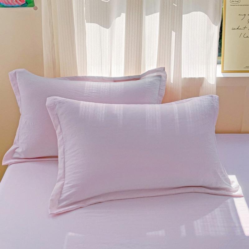 New Solid Color Washable Pillowcase Pair 48x74cm Single Solid Color Pillowcase Lattice