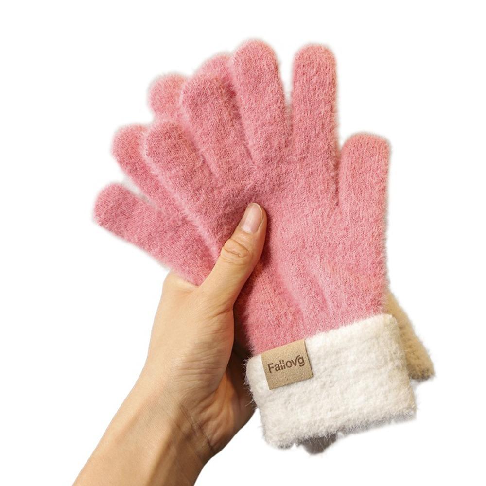 Thickened Winter Gloves Windproof Knitted Gloves Fashion Warm Gloves Women