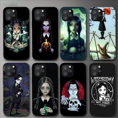 W -Wednesdayaddams -Family Phone Case For Iphone 11 12 Mini 13 14 Pro Xs Max X 8 7 6s Plus 5 Se Xr Shell