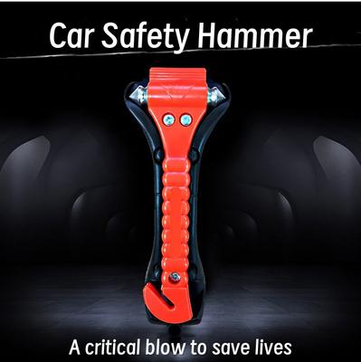 Brise-vitre d'urgence pour voiture avec ruban réfléchissant et marteau coupe-ceinture de sécurité, marteau multifonctionnel, rouge, jaune, rose