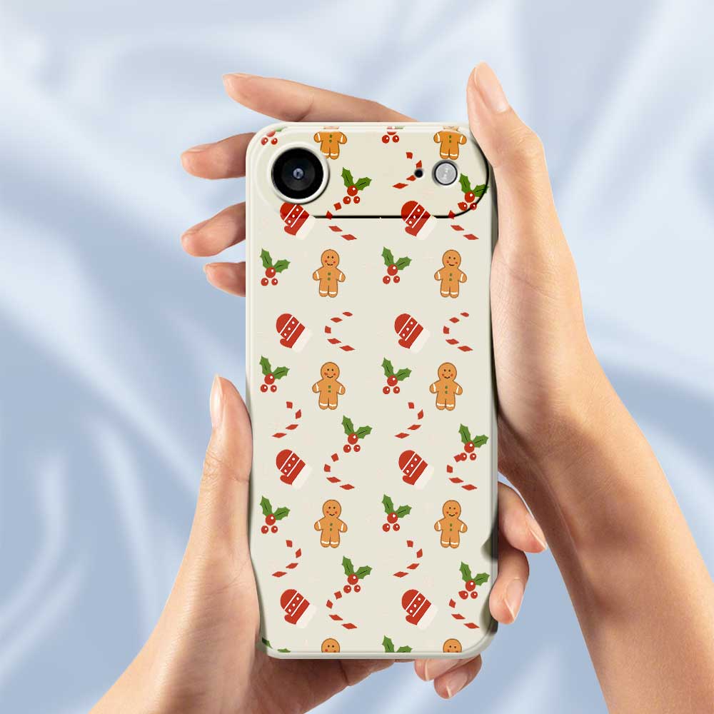 For iPhone 17 Air Case Gingerbread Gloves Pattern Printing Straight Edge TPU Phone Back Cover