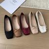 Mode Bailamos Neue Elegante Damen Ballerinas Bequeme Ballerinas Damen Klassische Runde Zehen Schleife Ballerinas Damen Weiche Slipper Muj