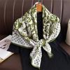 Polka dot camellia 91 large square scarf imitation silk versatile herringbone pattern shawl scarf retro printed headscarf scarf female