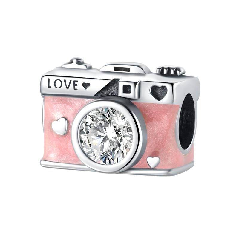 Original Copper Charm Bead Aircraft Camera Handbag Travel Life Beads Pendant For Bracelet Charms Diy Jewelry Gift