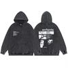 Mens Oversized Hooded Sweatshirt With Washed Distressed Look Cotton Heavyweight Long Sleeve Streetwear Cleanfit Style