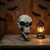 Dark Style Room Decor 3D Printed Skull Statue, Halloween Creepy Figurine, Gothic Table Scary Window Displays Centerpiece, Spooky Ornament for