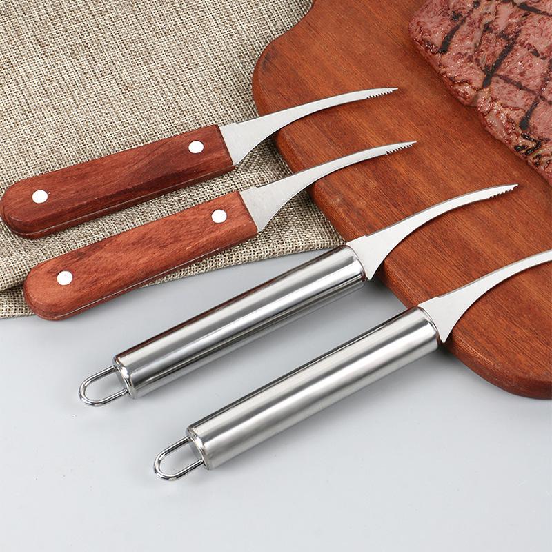 Stainless Steel Shrimp Peeler & Deveiner Knife: Portable Tool for Removing Shells, Opening Backs, Deveining.