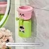 Punch-Free Wall Mounted Magnetic Toothbrush Cup Upside Down Holder for Hotel Bathroom Supplies