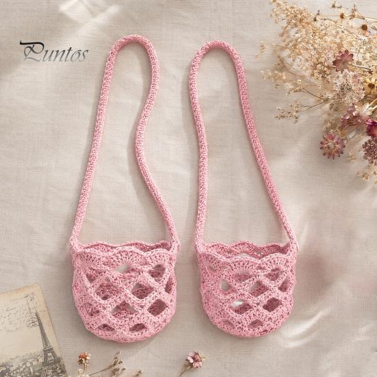 Wine Glass Lanyard Cup Holder, Crochet Sleeve, with Long Knitted Sleeve Strap Portable Crossbody Bag, for Outdoor Picnic Festival Travel Adjustable