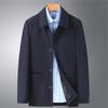 Men's Plus Size Business Casual Jacket - 2026 Autumn Button-Down, Turn-Down Collar, Dad's Outfit for Middle-Aged Men