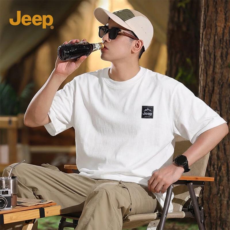 JEEP Men s Heavyweight Cotton Short Sleeve T-Shirt 4XL
