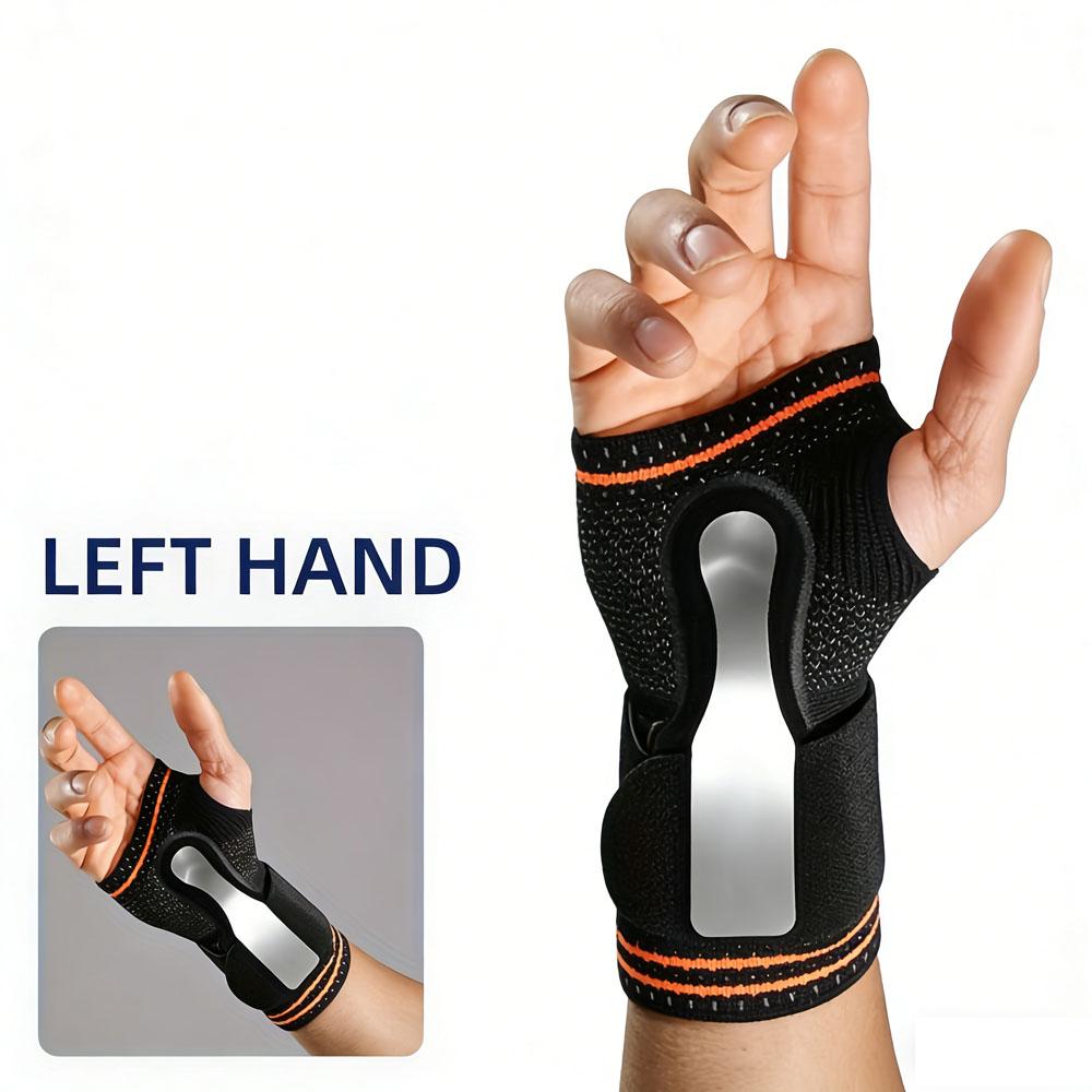 

1pc Wrist Palm Support with Removable Metal Stays and Straps, Adjustable Brace Right Left Hand for Women And Men M