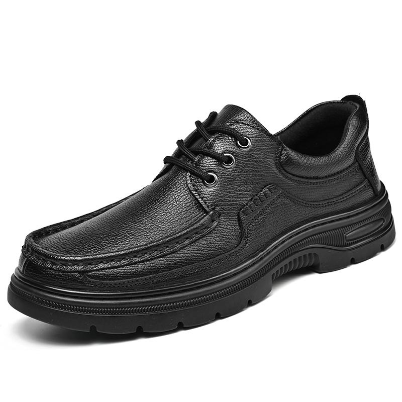 Herren Oxford Schuhe aus echtem Leder, modische Freizeitschuhe mit weicher Sohle, rutschfeste Business-Sneakers