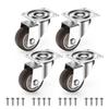 1 Inch Small Caster Wheels for Furniture Low Profile Casters Set of 4 Total Capacity 90 Lbs Perfect Wheels for Small Project,Nightstand,Side Table