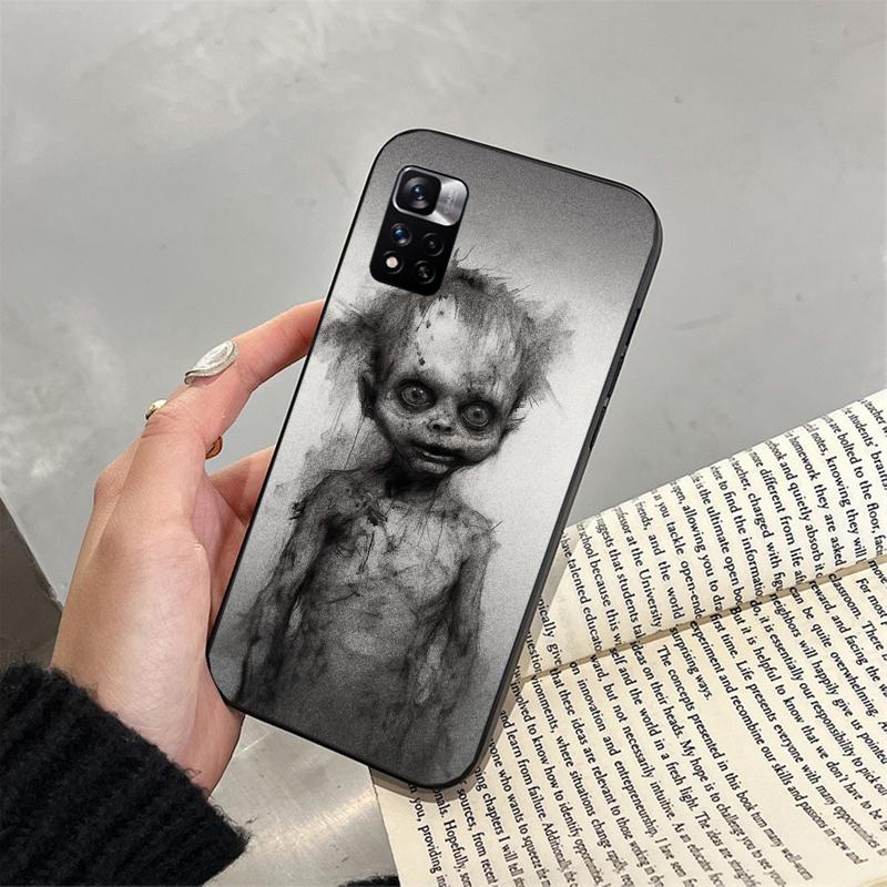 Phone Case For Xiaomi Poco C71 15T 14T Pro Redmi Note 15 14 14 13 Pro Redmi A5 15C 13C Horror Ghost Girl Art