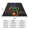 Colorful Musical Note Music Score  Blanket Soft Warm Flannel Throw Blanket Bedding for Bed Living Room Picnic Travel Home Couch