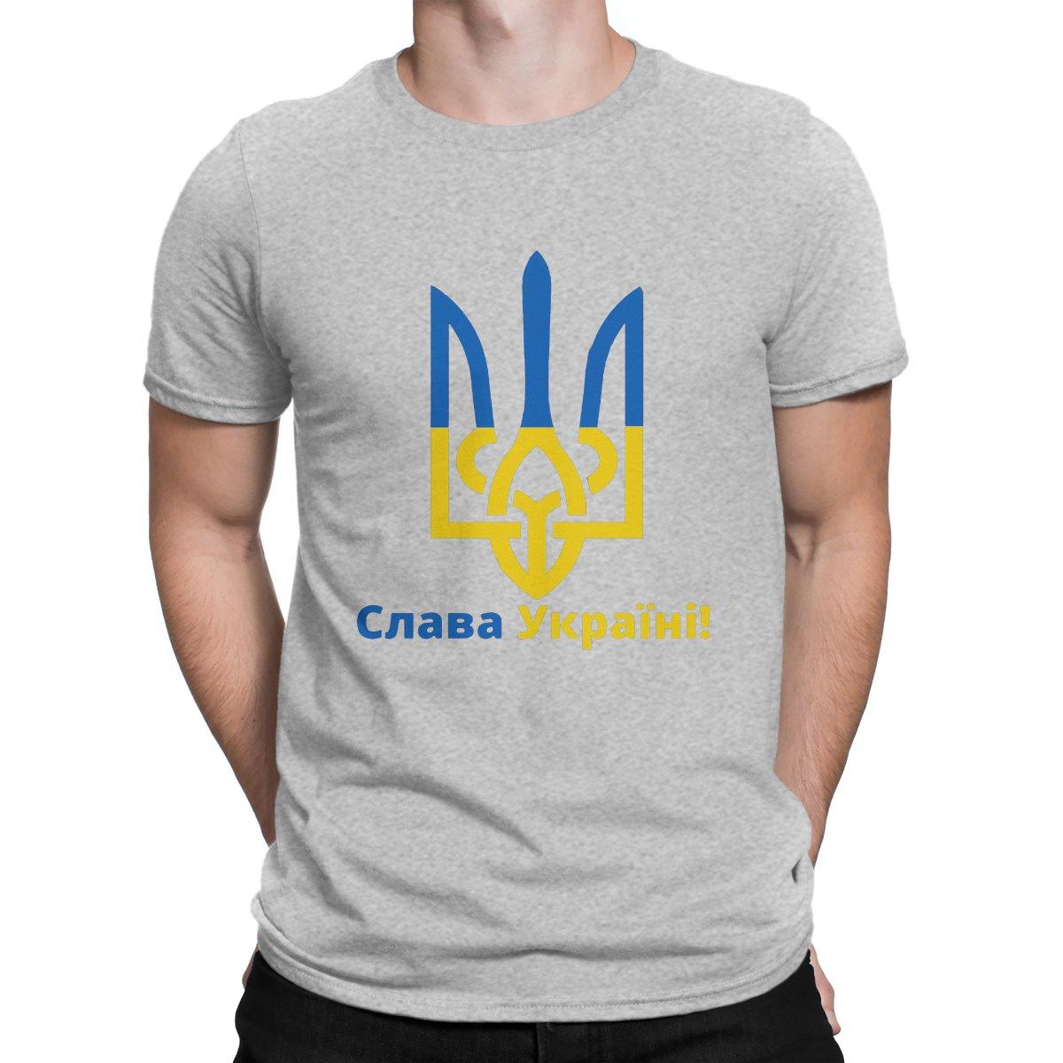 

Символ України Повсякденна футболка Креативні топи Зручна футболка Чоловіча футболка Унікальний подарунок Одяг 5XL сірий колір
