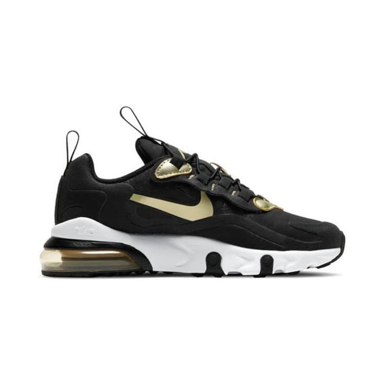 Nike Air Max 270 RT Low Top Kids Lifestyle Shoes Black Gold Children Aged 3 7 Years Old Kids' BQ0102-018