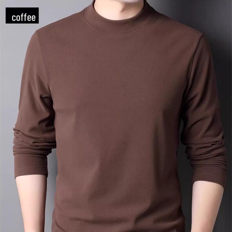ROMON Men's 2024 Business Semi-High Collar Warm Knit Sweater