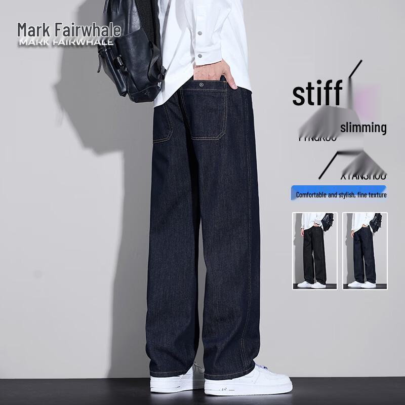 MARK FAIRWHALE Men s Loose Straight-Leg Denim Jeans M