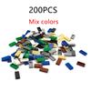200PCS FLAT TILE 1X2 DIY MOC Building Block Toys For Children Boys Replaced Part Compatible With Tile 3069 Bricks