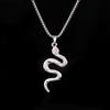 Retro Large Snake Pendant Necklaces for Women Men Punk 70CM Long Hiphop Rock Copper Color Chain Collar Friend Christmas Gift