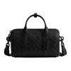Gotham 24 Alça de Ombro Removível Fechamento com Zíper Bolsa de Ombro de Couro Média Unissex Bolsas de Mão Preto CZ497-BLK