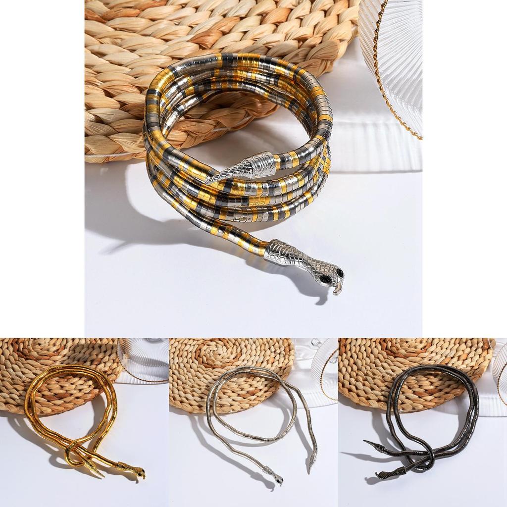 Metal Snake Choker With Alloy Pendant And Layered Design For Womens Fashion