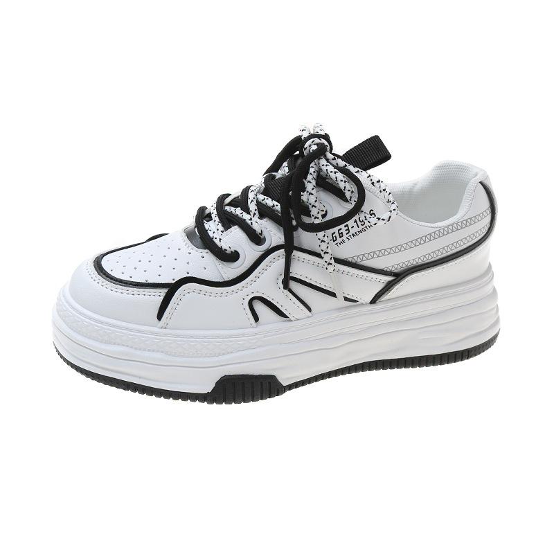 Little White Shoes Women's Spring and Autumn New Platform Casual Sports Board Shoes Dad Shoes Student Single Shoes
