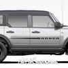 Bronco Mustang Car Stickers: Pinstripes, Waistline, and Side Skirt Decorations