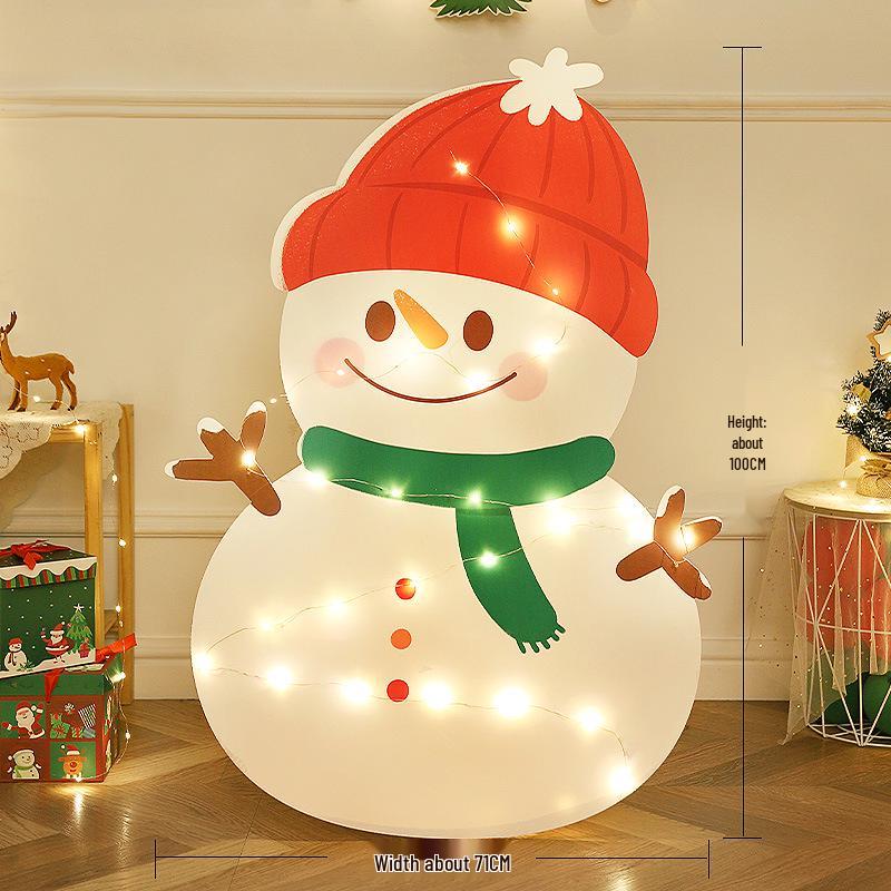 Ornamenti di Natale a Tema Babbo Natale: Set Scena Oggetto di Scena per Foto Vacanze all'Aperto