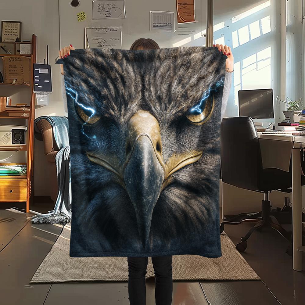 Eagle Print Flannel Blanket, High Quality Comfortable for All Seasons, Home Decor, Warmth and Comfort, Perfect for Christmas Gifts