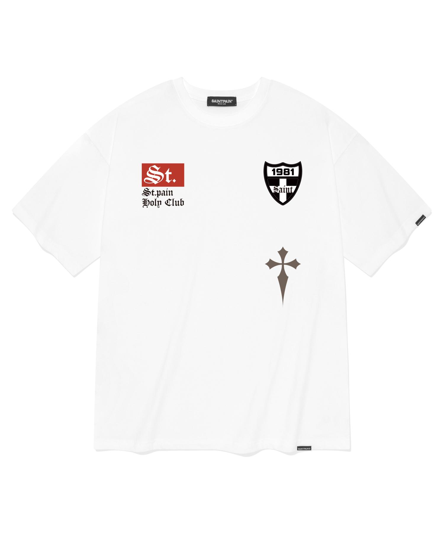 Saint Pain Sp Saint Patchwork Short Sleeve T-Shirt - White White/L