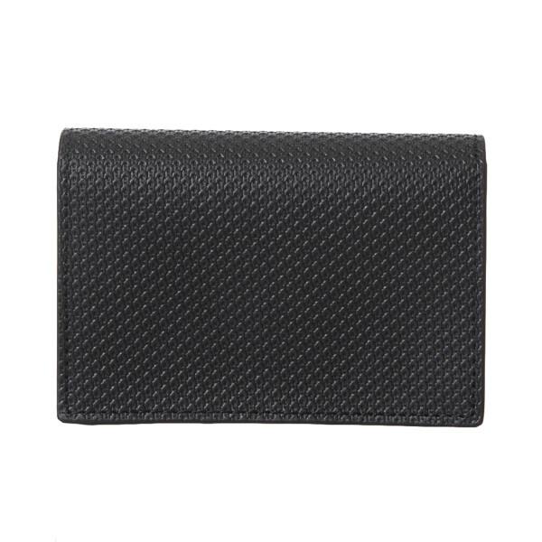 Lacoste Nh5027c55g Men S Taco Coated Leather buSineSS Card Holder   000 Black jS