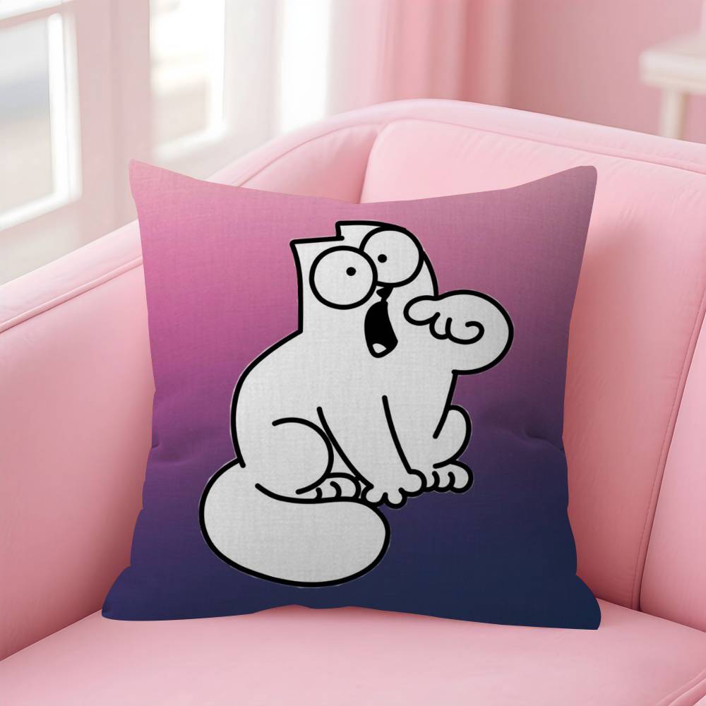 Kawaii SSimons Cat anime  pillow cover sofa cushion cover home room decoration children gift