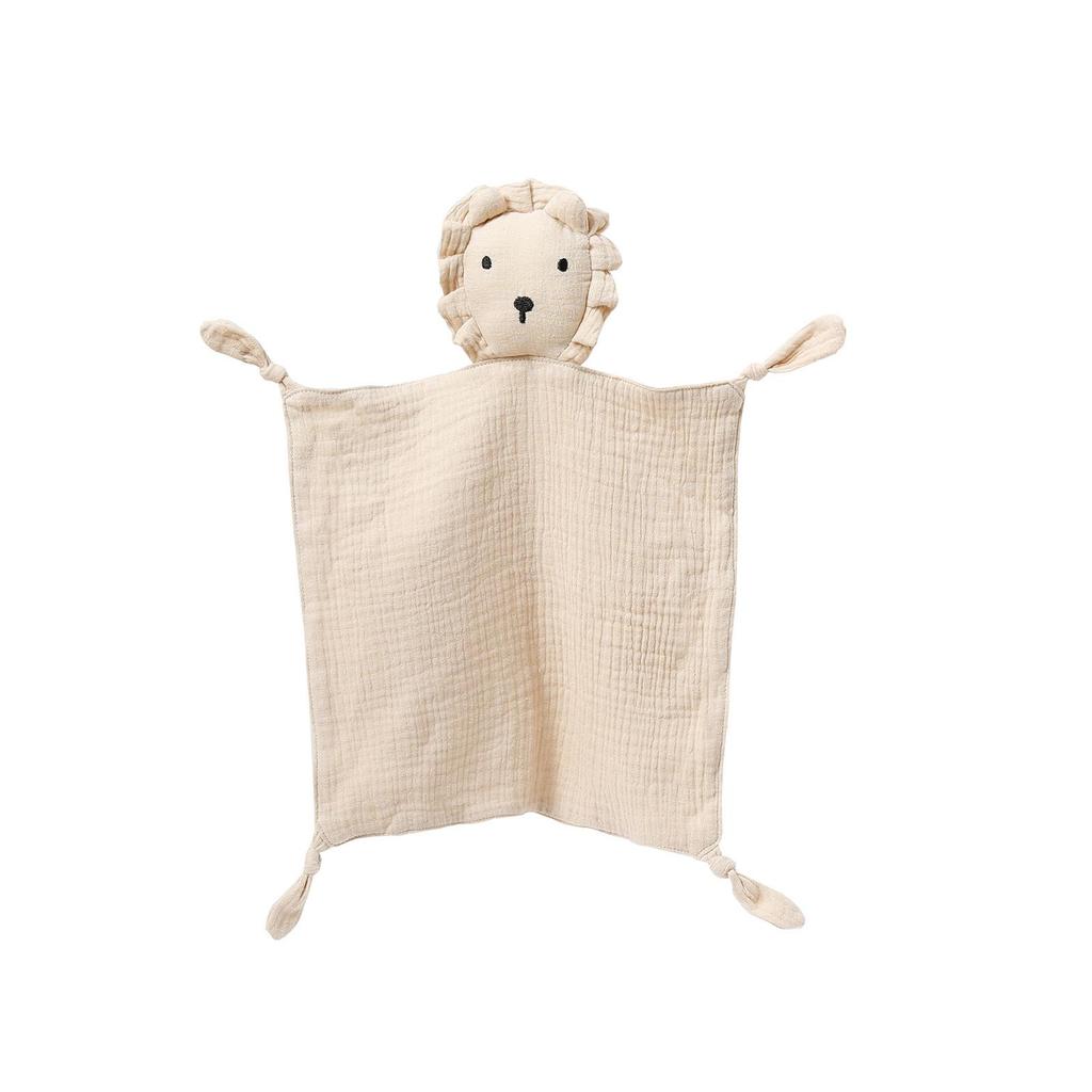 Cross-Border Baby Muslin Lion Comfort Blanket: Pure Cotton Sleep Companion Toy