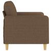 2 Seater Sofa Brown 120 cm Fabric