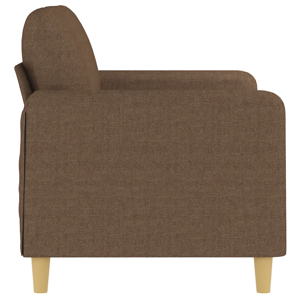 2 Seater Sofa Brown 120 cm Fabric