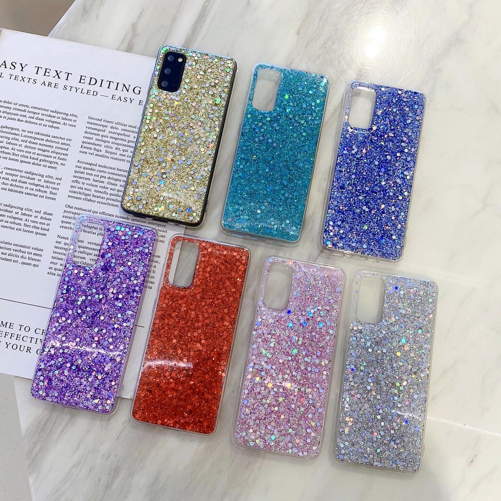 Luxury Sequins Glitter Case For Samsung Galaxy A52 A12 A72 A51 A71 A50 A41 S21 Ultra 5G S20 FE S10 Plus A 70 Soft Silicone Cover