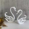 AEE2-2PCS Swan Ornament Silicone Mould Epoxy Resin Mold Desktop Swan Decorative Ornament Mirror Silicone Mould Gypsum Mold