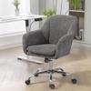 Home Office Desk Chair with Rocking and Swivel Function, Computer Chair with Wheels for Adults, Gray
